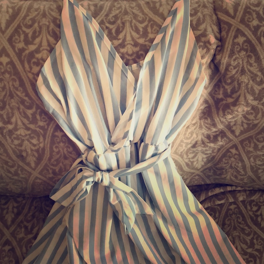 Mid length striped dress